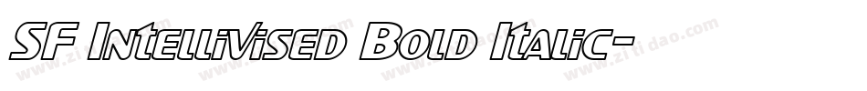 SF Intellivised Bold Italic字体转换